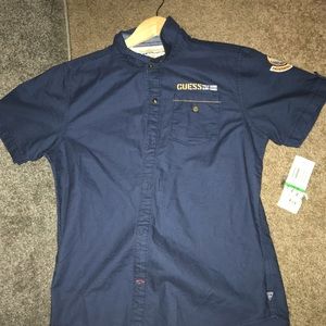 Navy Blue Guess Button Up